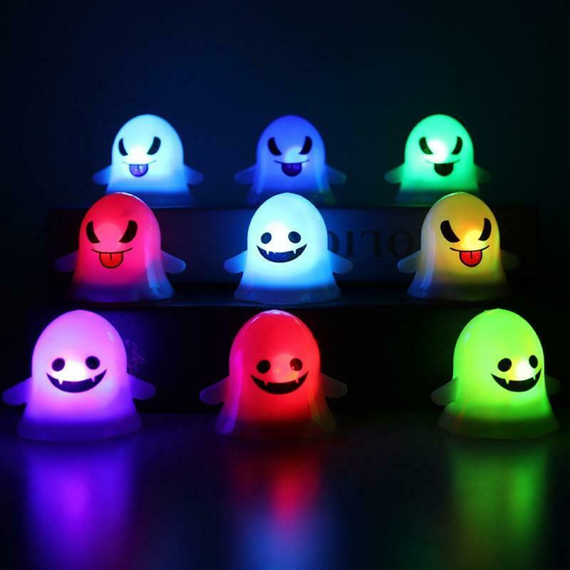 1PC Kids Night Light Plastic Ghost Shaped Cute Hanging Lights Holiday Gift