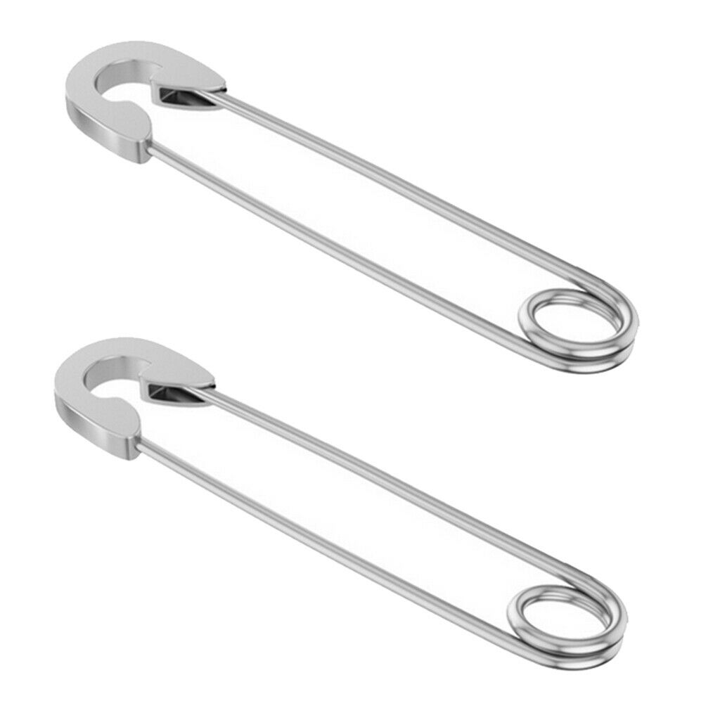 4 Pcs Girls Minimalist Retro Style Safety Pin Earrings Dangle Drop Ear Cuff