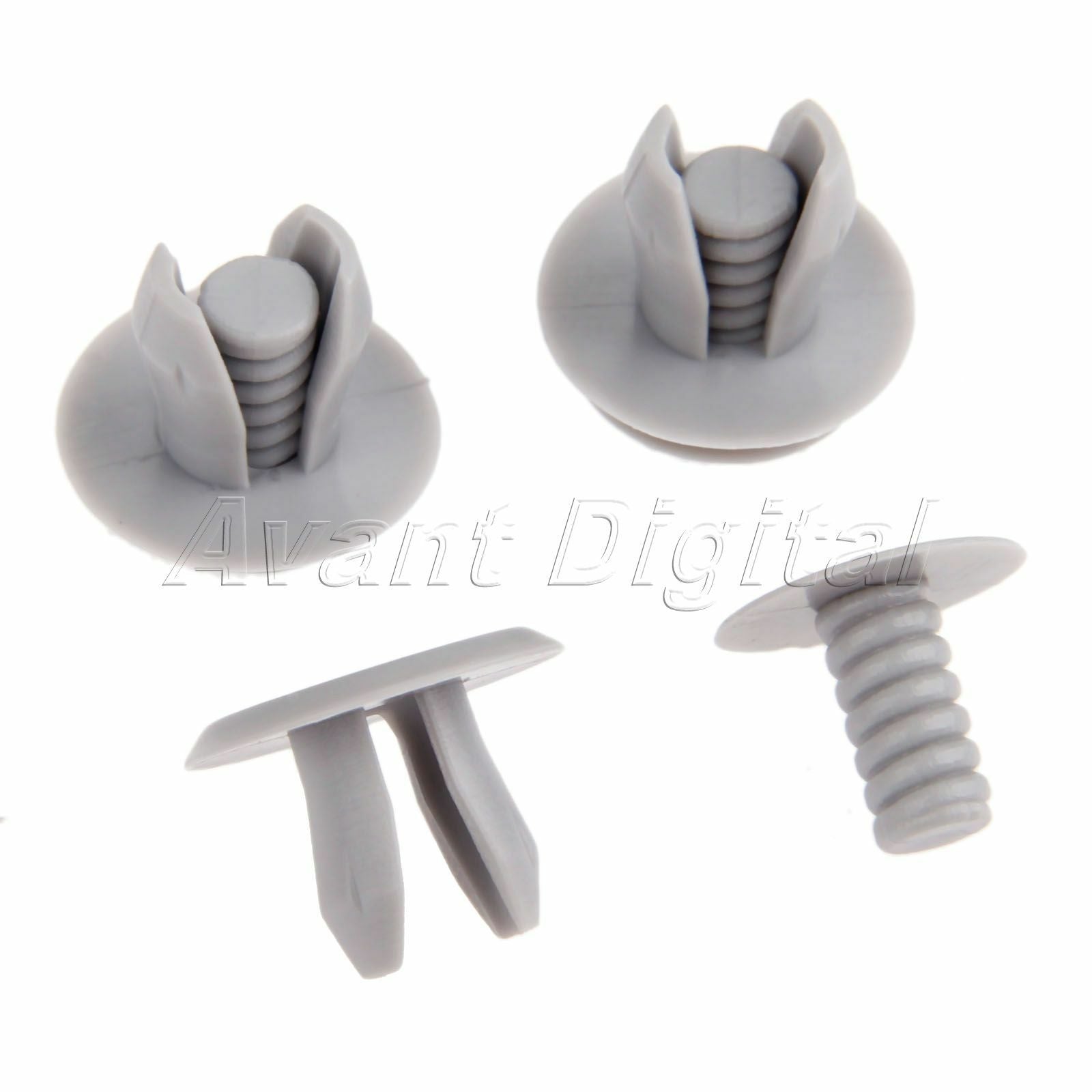 100Pcs Auto Car Gray Plastic Fastener Door Panel Clips for  T4 T5 Transporter