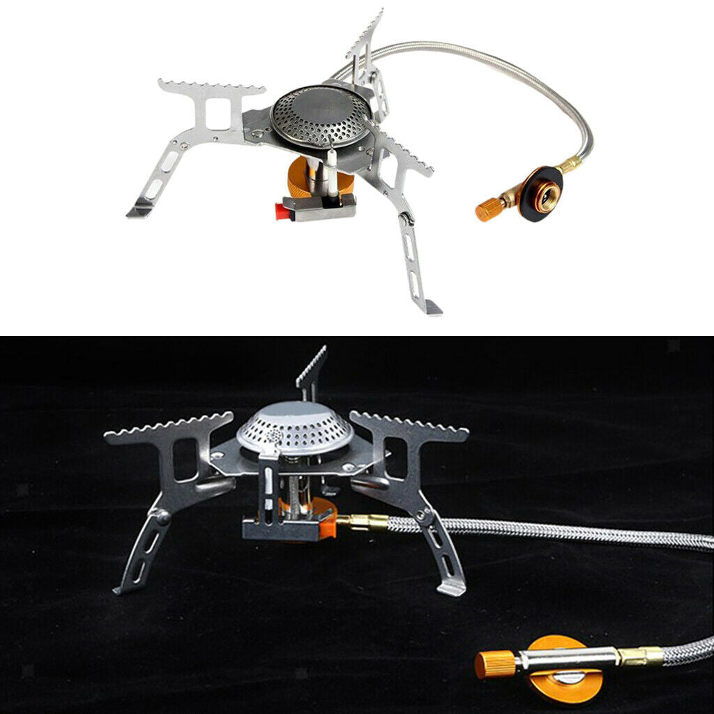 Outdoor Gas Stove Ignition Picnic Camping Gas Burner Collapsible Gear Cooker