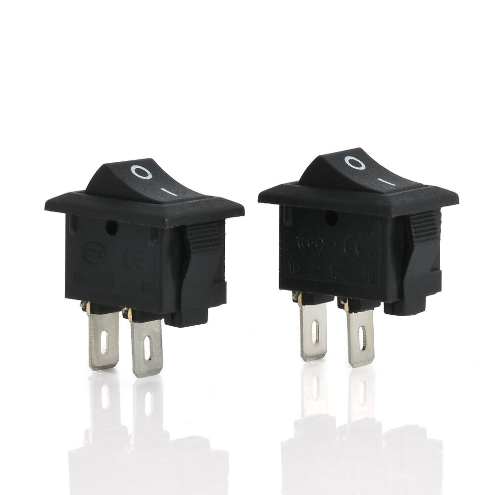 10Pcs ON/OFF Rocker Toggle Switch Tool Set 2 Pin 12V Car Boat Round Dot Light