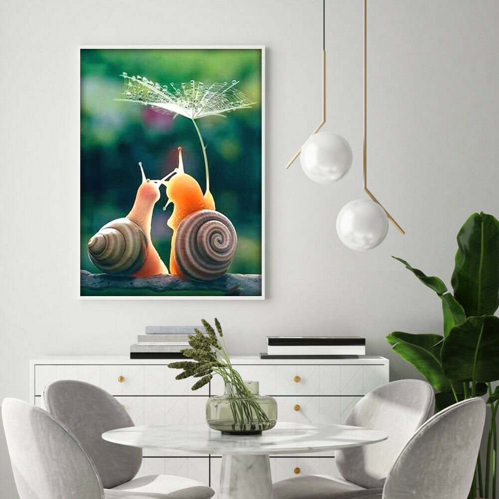 5D Diamond Painting Kits Full Square Snail DIY Living Room Art Home Decor @
