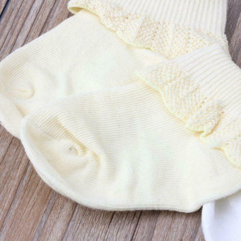 5 Pairs/lot Cute Baby Girl Cotton Ruffle Socks Newborn Breathable Princess Lace