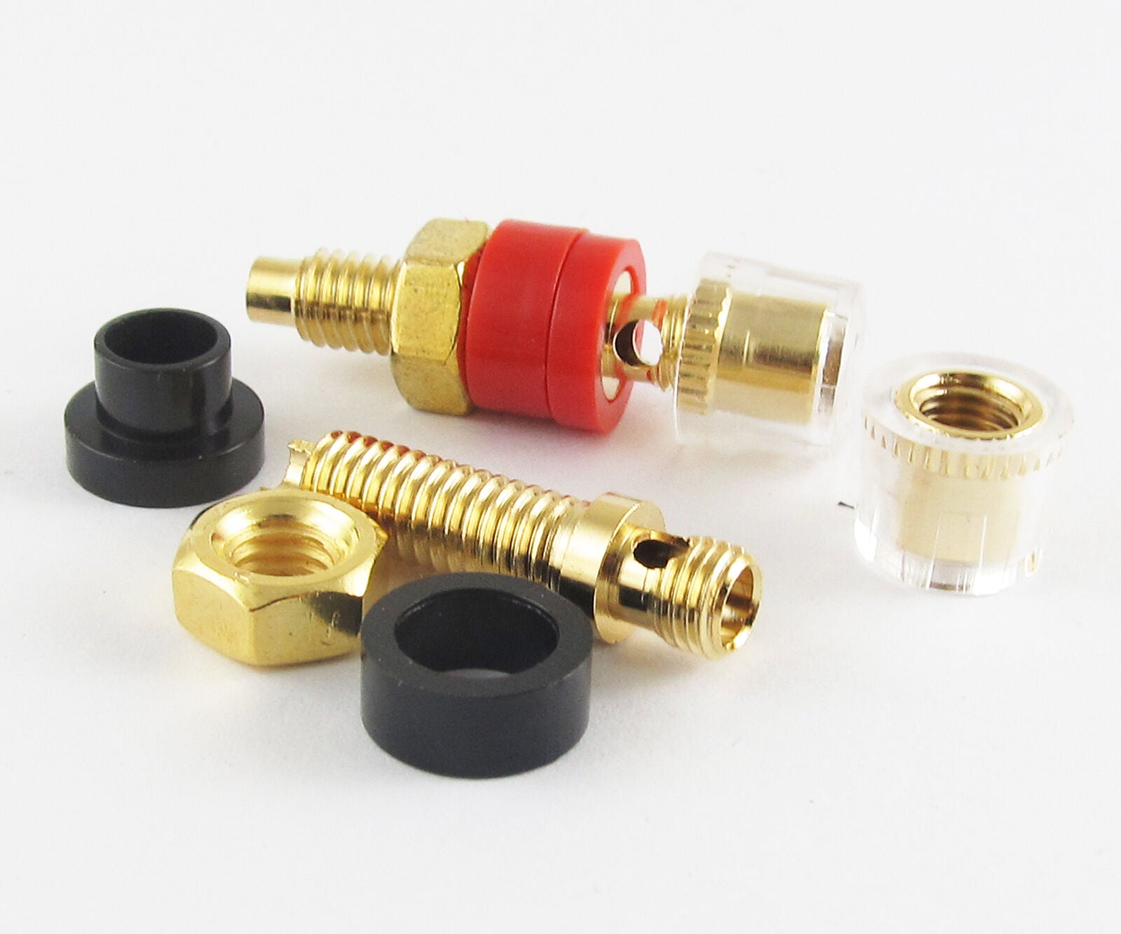 10x 4mm Copper Crystal Speaker Amplifier Terminal Binding Post Banana Jack 31mm