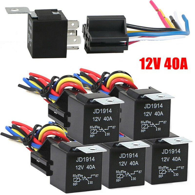 Waterproof Automotive Relay 12V 5Pin 40A Car Relay 12V 5Pin With Relay Socket WF