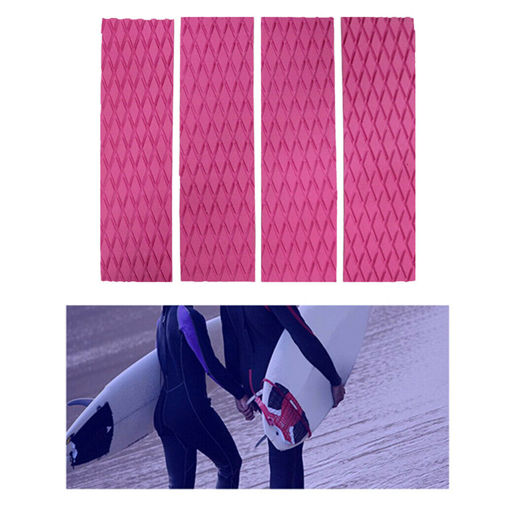 Non- Surfboard Traction Pad Deck Mat EVA Foam for Skimboard - Pink, 31x8CM