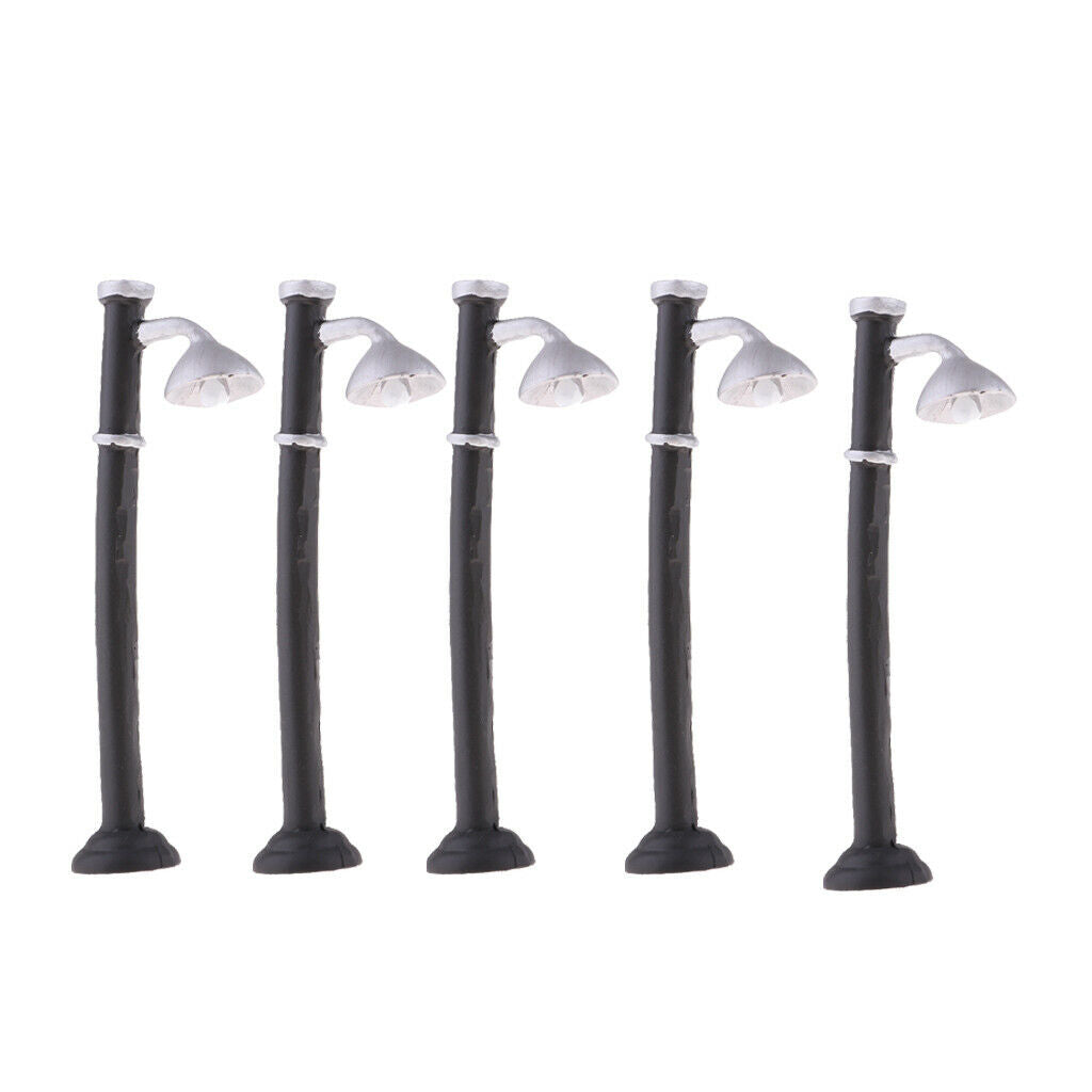 5pcs 9cm Mini Street Landscape Lawn Light Lampposts Single Head LED Lamp