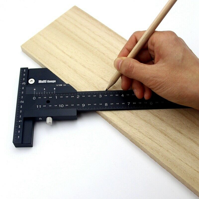 Multi Gauge Woodworking Multifunctional Ruler,Angle Ruler Woodworking Tools T2R9