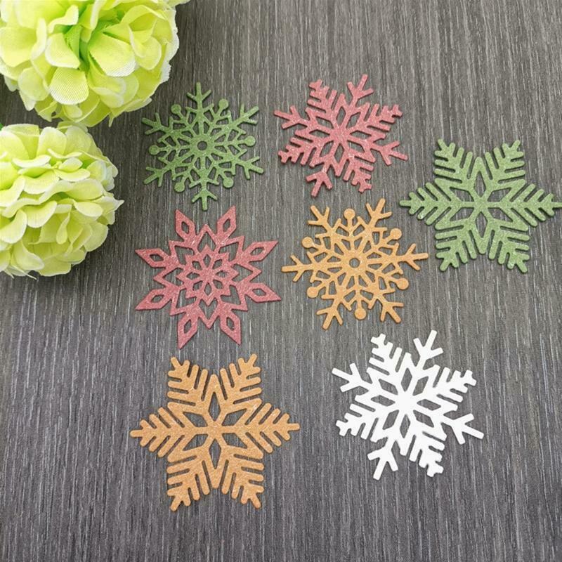 4pcs/Set Snowflakes Die Cuts Stencil Christmas Party Cards Making Supplies
