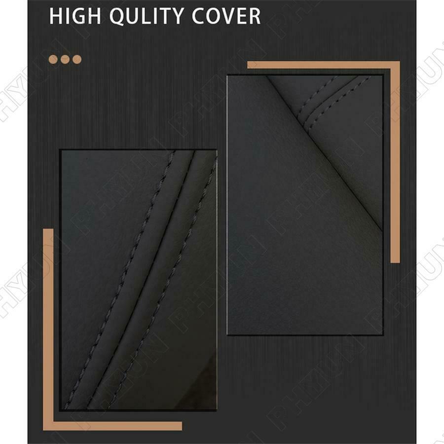 Black Leather Car Front Seat Cover For 2007-13 Chevy Silverado 1500 2500 3500 HD