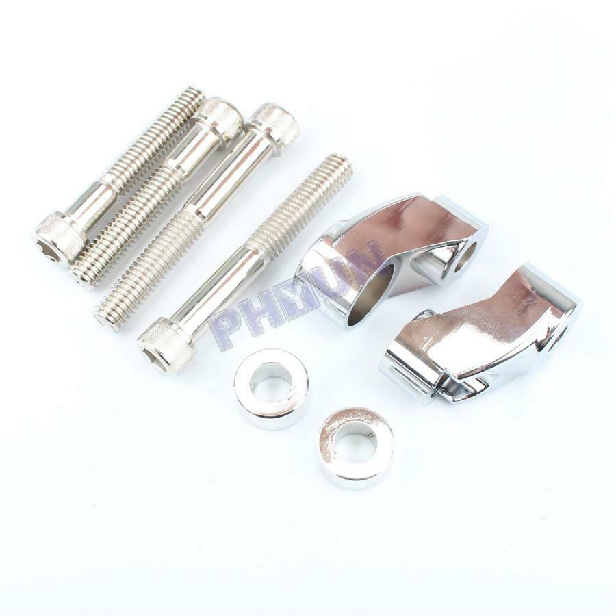 For Sportster FXR FXD Dyna XL 39 & 49mm Tubes Turn Signal Relocation Kit 1 Pair