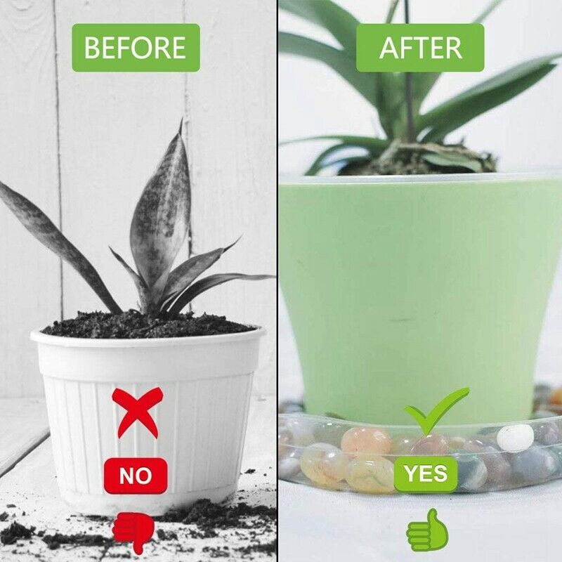 18 Pack Clear Plant Saucers Plastic Drip Trays Flower Plant Pot Saucers for Q9L5