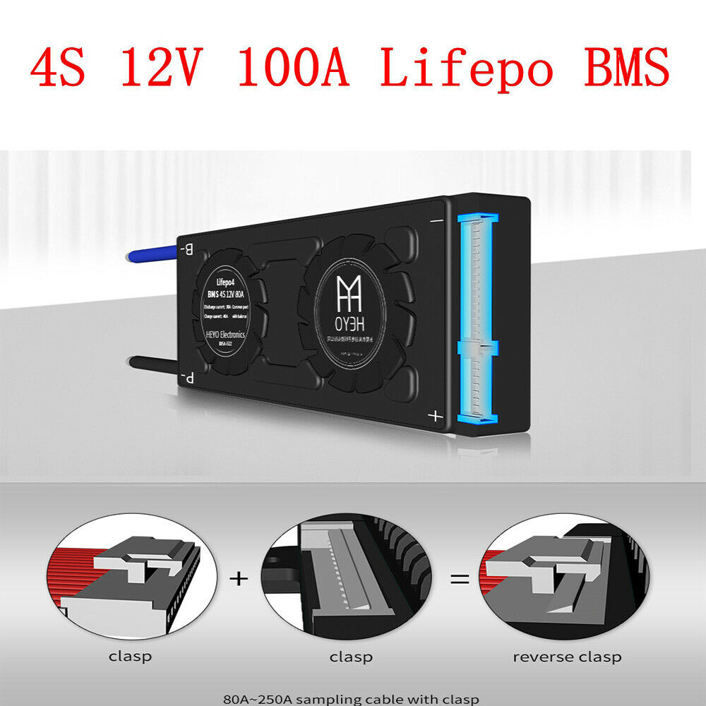 LiFePO4 BMS 4S 12V 100A Daly Balance Waterproof Battery Management System+Cable