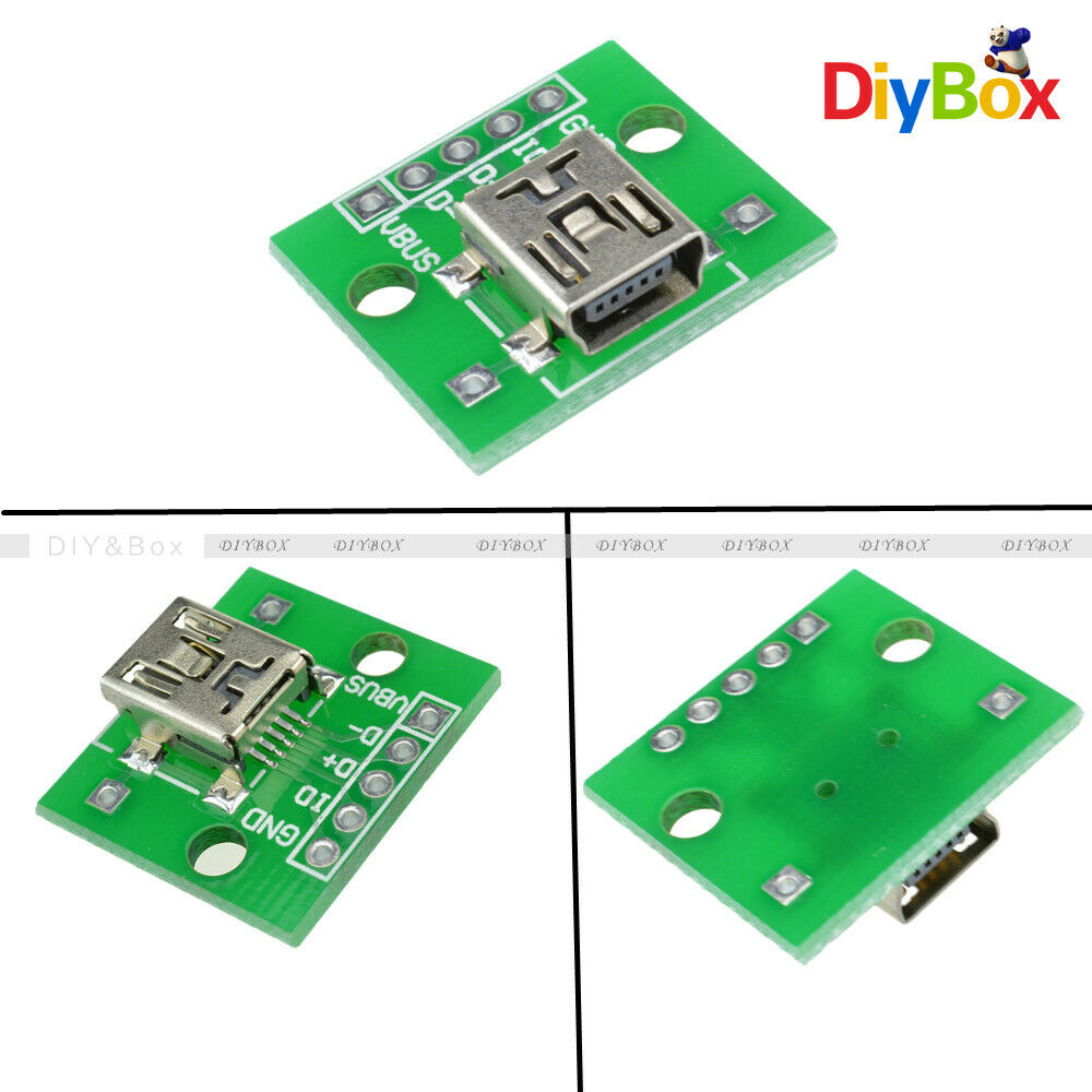 10PCS Mini USB to DIP Adapter Converter 2.54mm PCB Board DIY Power Supply Module