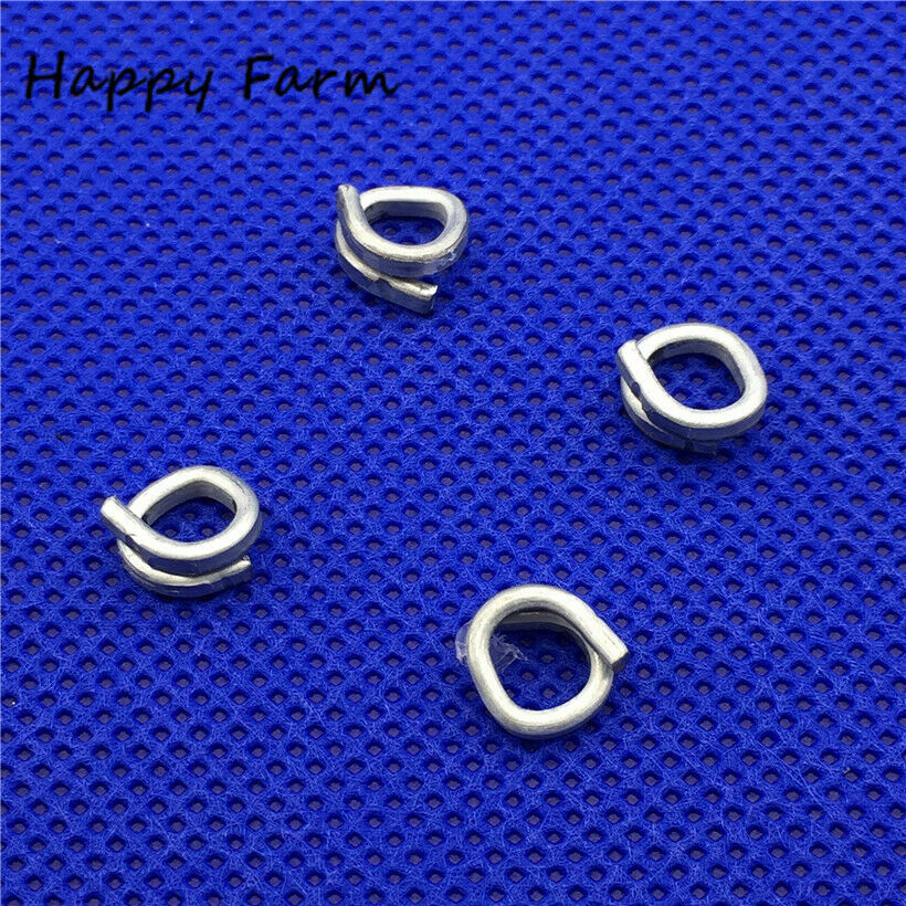 600 pcs M Nail Cages Installed Chicken Duck Bird Dove Rabbit Poultry Clamp Tied