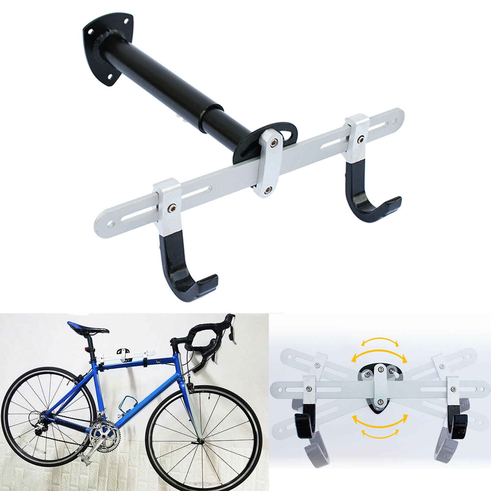 Bike Mountain Hanger Horizontal Rack Bike Hook Garage Shed with Screws