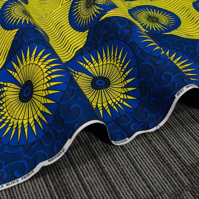 1Yard Ankara African Cotton Wax Printing Fabric DIY Clothes Material Accessories