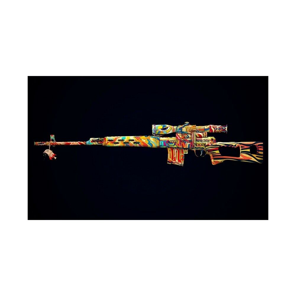 Colorful Gun Art Poster Wall Hanging Decoration Canvas Prints
