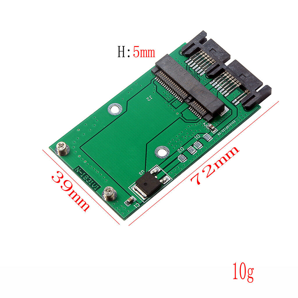 Mini PCIe PCI-e MSATA SSD To 1.8" Micro SATA Adapter Converter Card PCBA