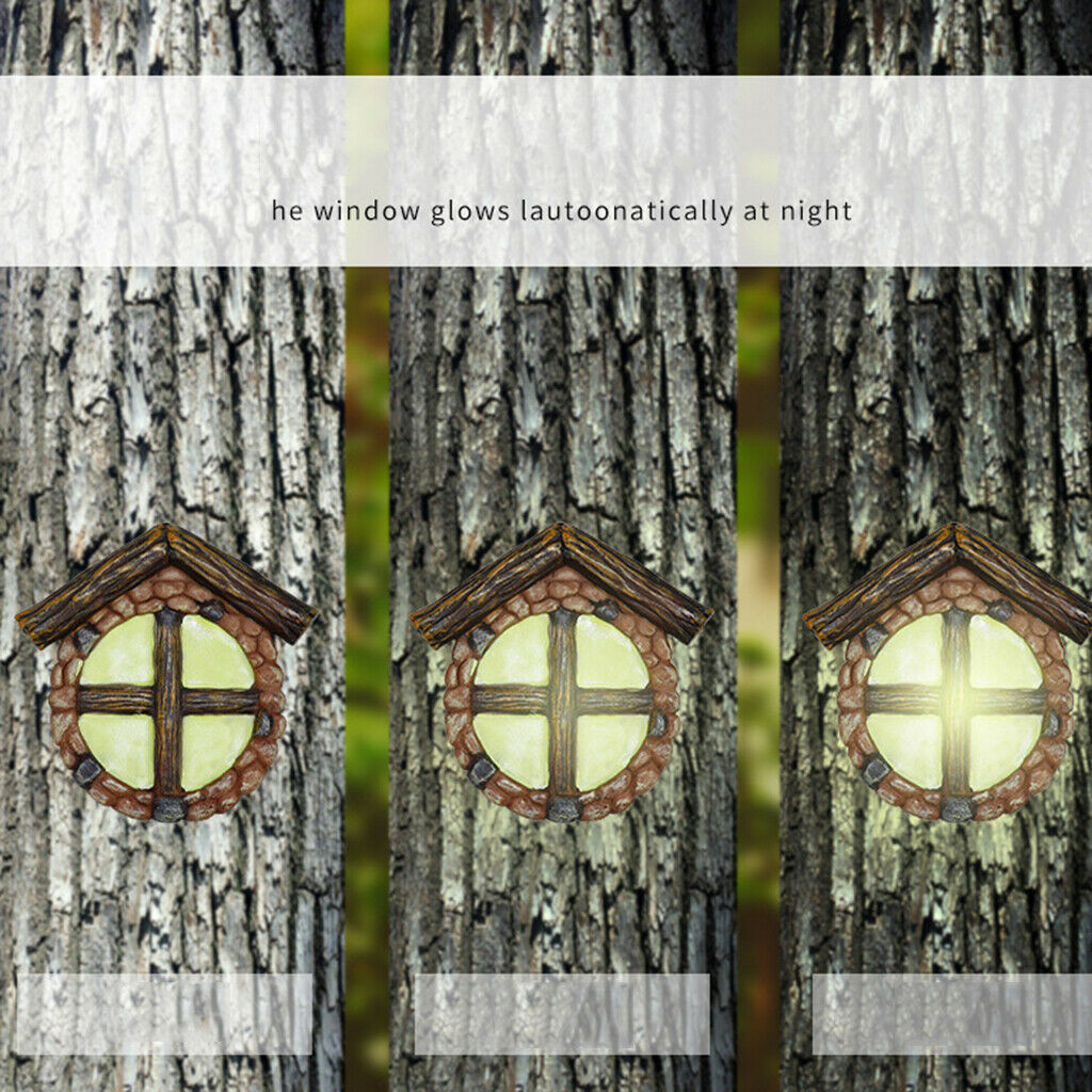 Fairy Garden Window Door Decor Tree Hugger Yard Ornament Tree Face Sculptures