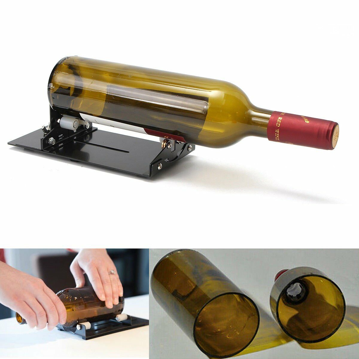 Glass Beer Wine Bottle Jar Accurate Cutter Machine DIY Recycle Cutting Tool Kit