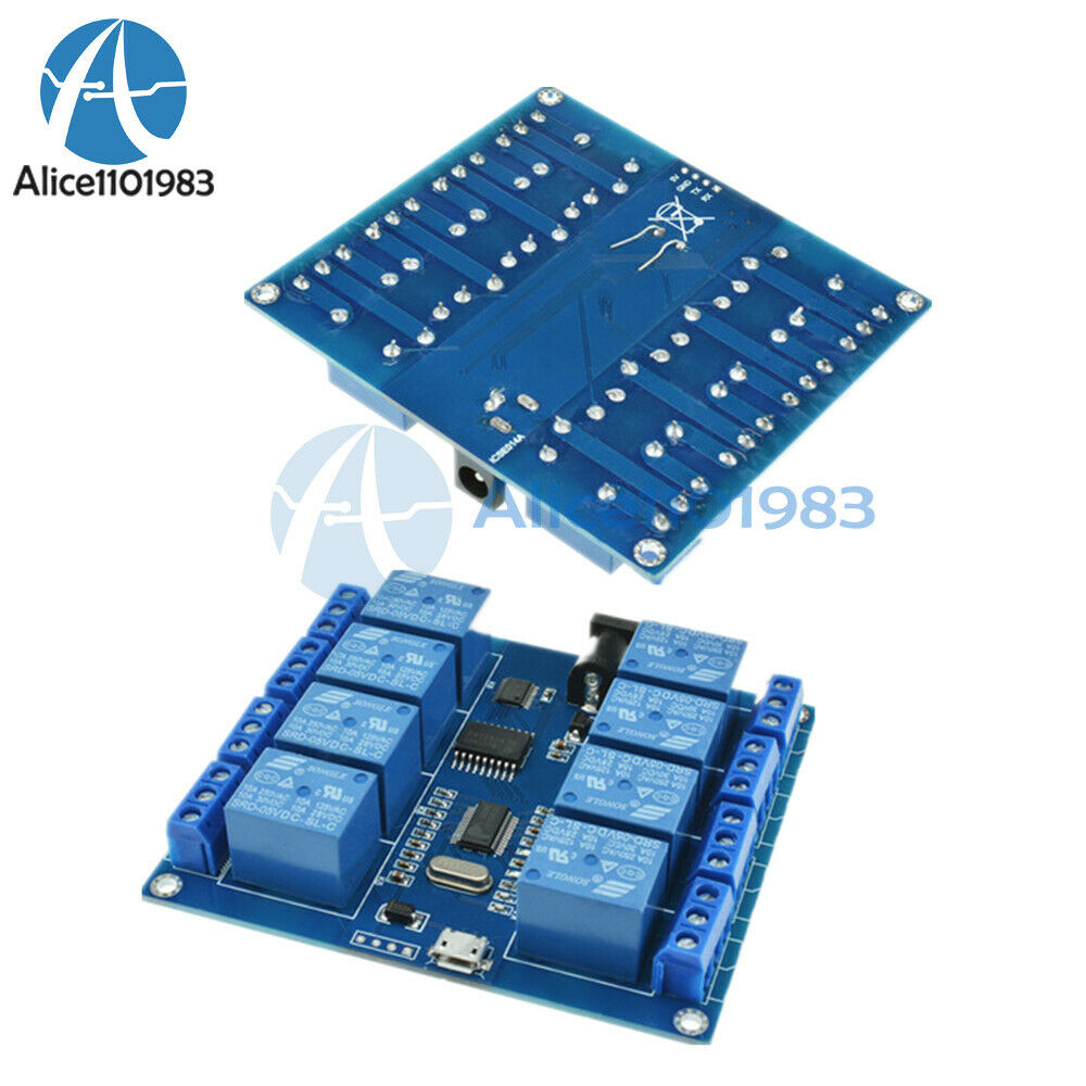 5V 8-Channel MICRO USB 5V Relay Module upper computer 5V 10A ICSE014A
