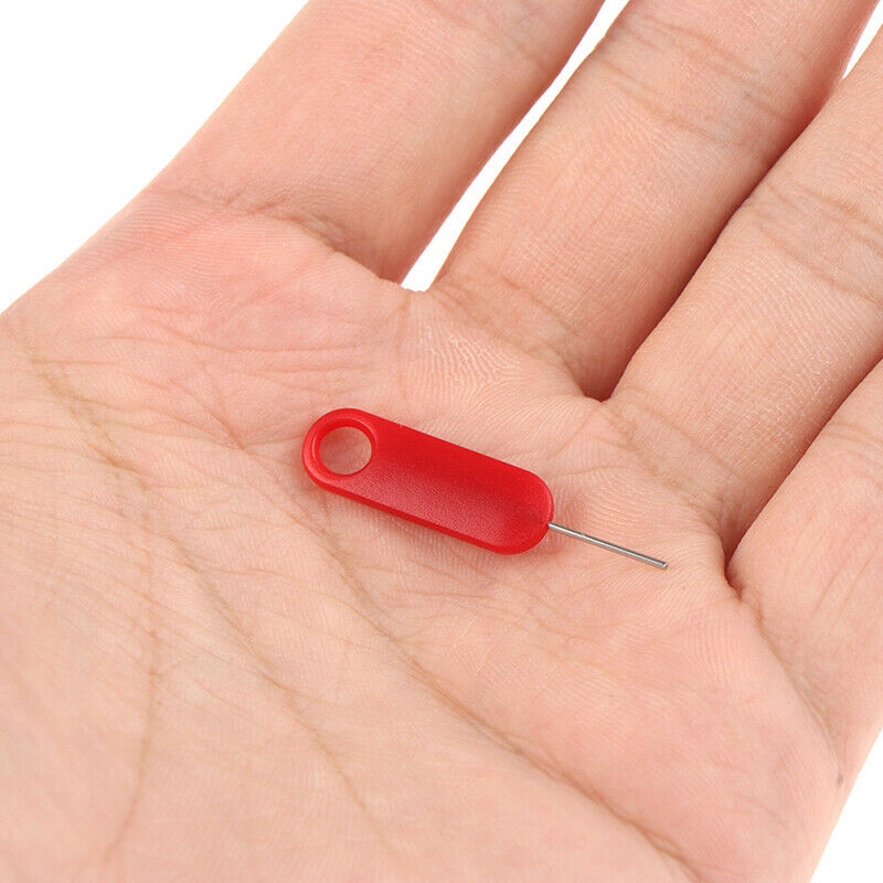 10x Red Sim Card Tray Removal Eject Pin Key Tool Stainless Steel Needle&PTlaI FG