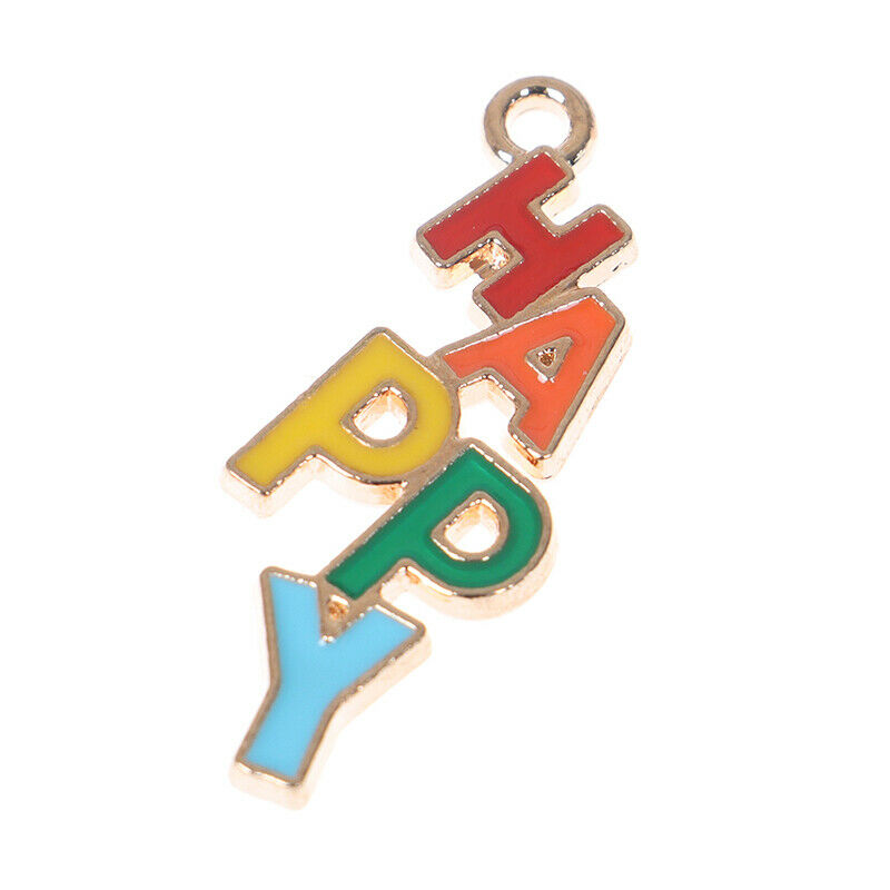 10pcs Happy Style Enamel Charm For Jewelry Fashion Earring Charm Necklace ChaSJ
