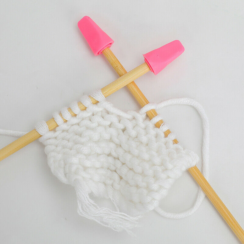 6pcs Knitting Needles Point Protectors Needle Tip Stopper Cover Accessori.l8