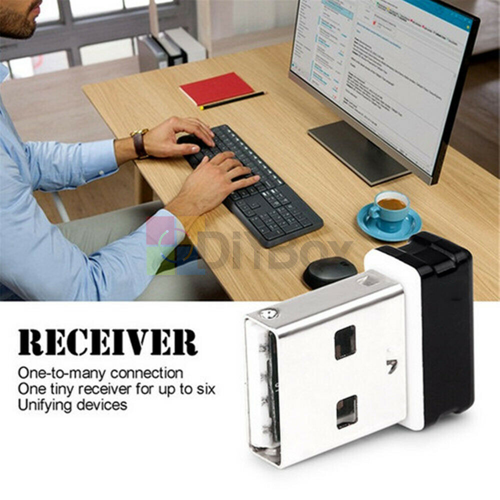 2.4 GHz Nano Receiver Dongle 6 Channel Fit for Wireless Keyboard Mouse