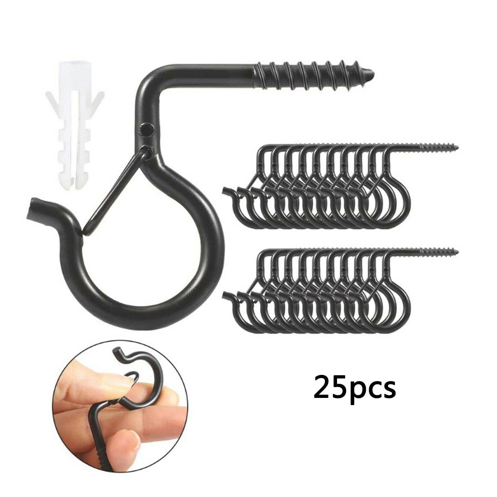 20Pack Q-Hanger Hooks Screw Hook with Buckle Fairy Lights Hanger Hooks