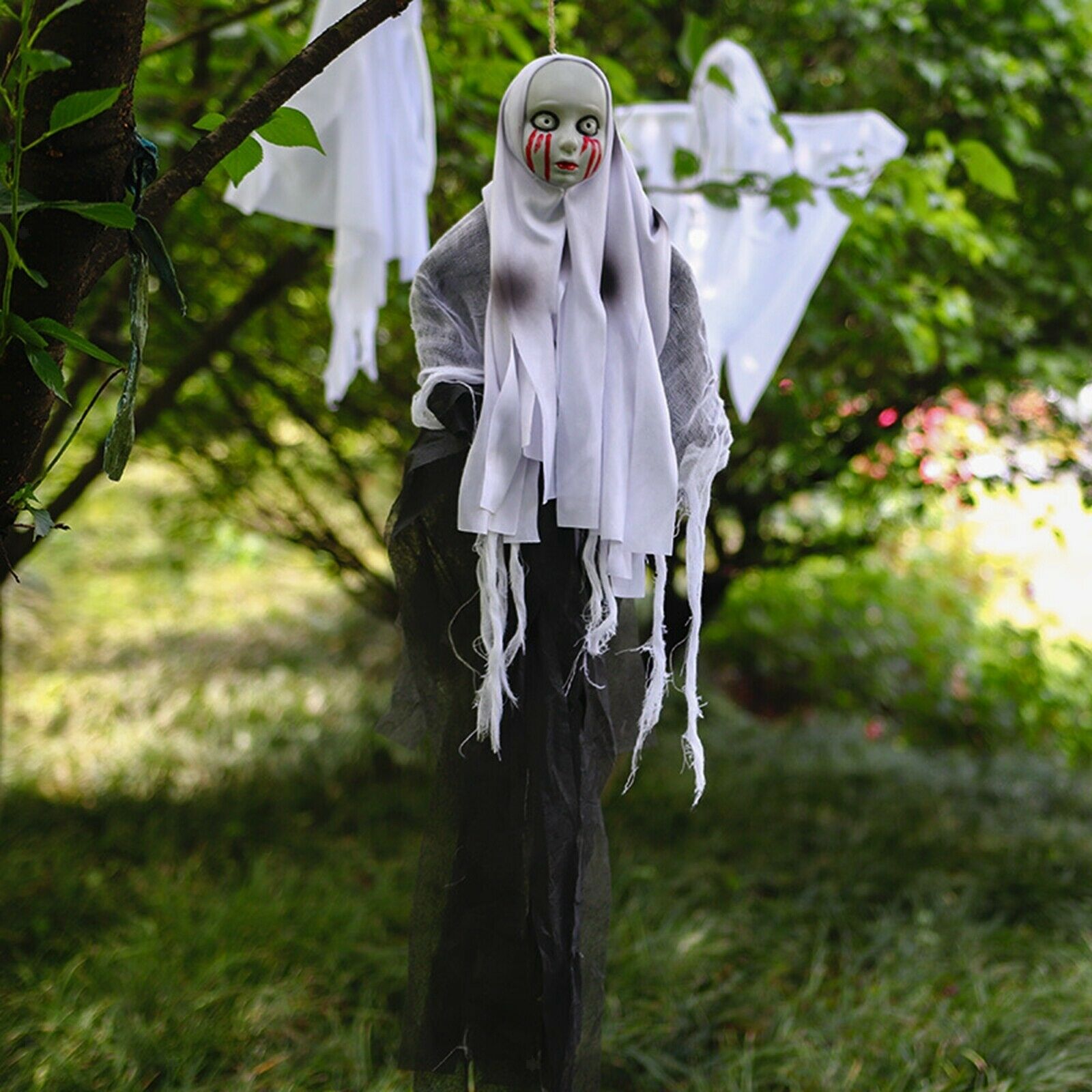 Halloween Props Hanging Ghost Decorations Outdoor  for Home Yard Outdoor Decor