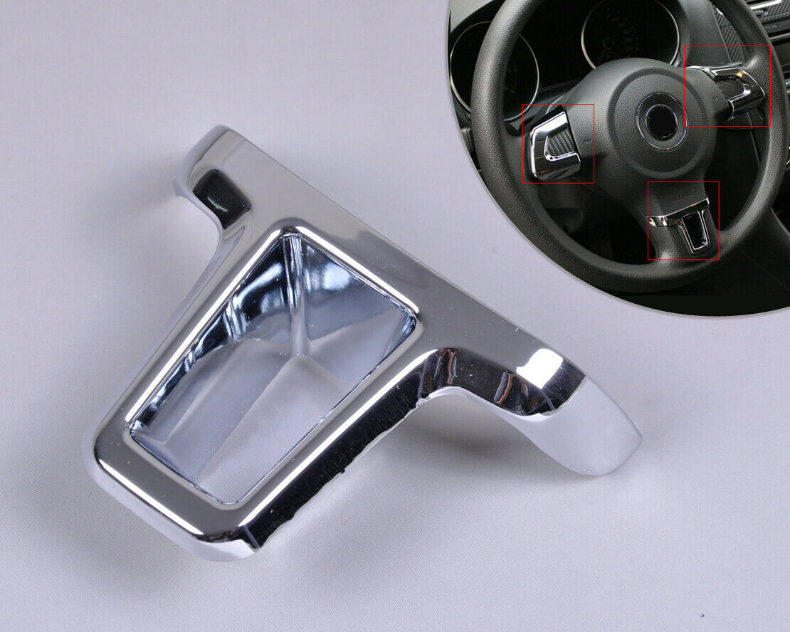 Chrome Steering Wheel trim Fit for VW GOLF 6 MK6 09-11 POLO 11 Bora Sagitar An