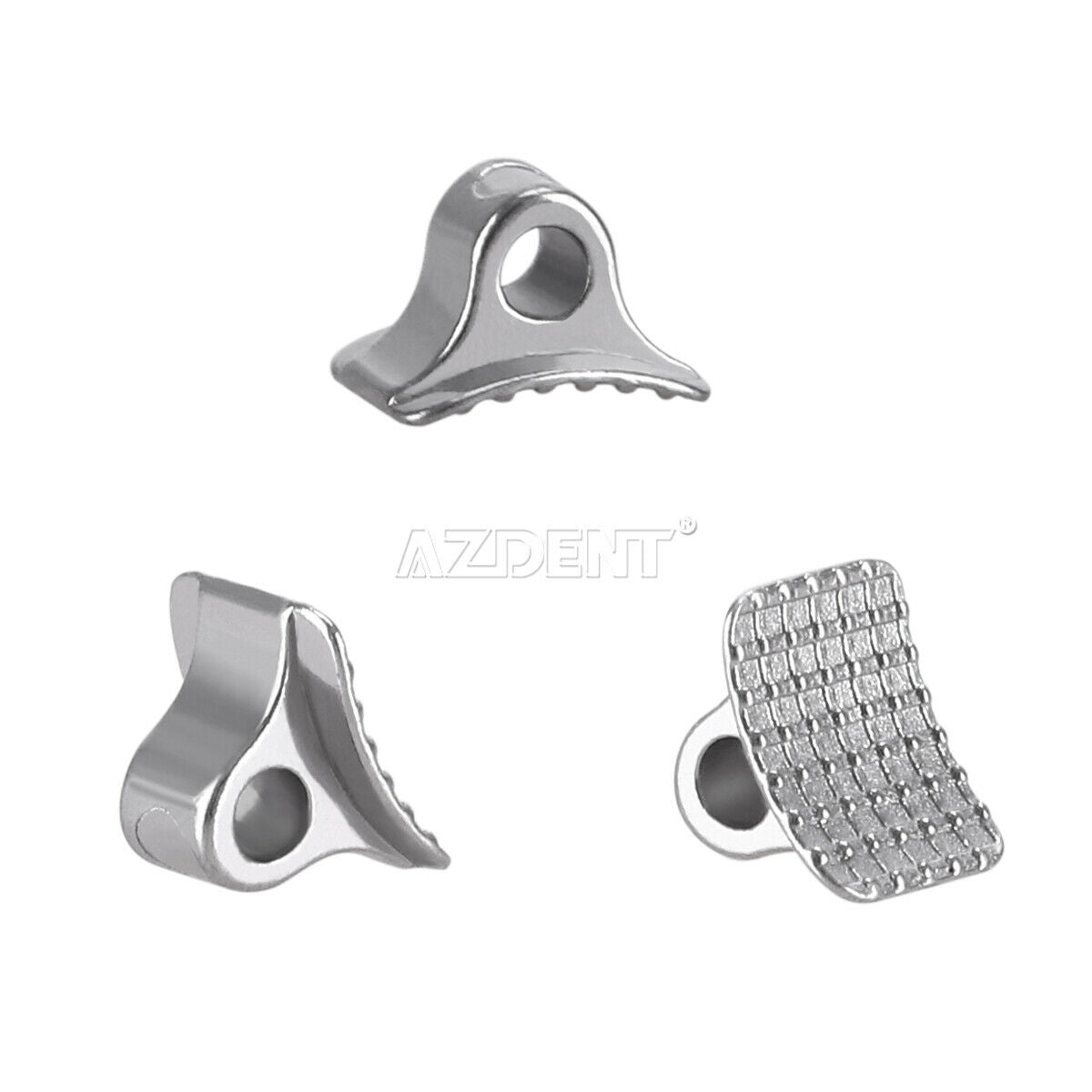 20XAZDENT Dental Orthodontic Lingual Buttons Direct Bond Eyelet Rectangular Base