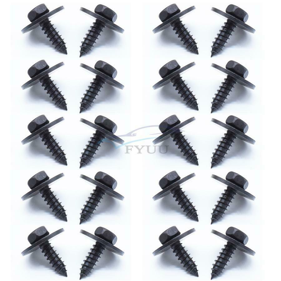 50PCS Car Mudguard Bumper Body Hexagonal Screw Fixing Clip Kit 9.7MM (6-28mm)