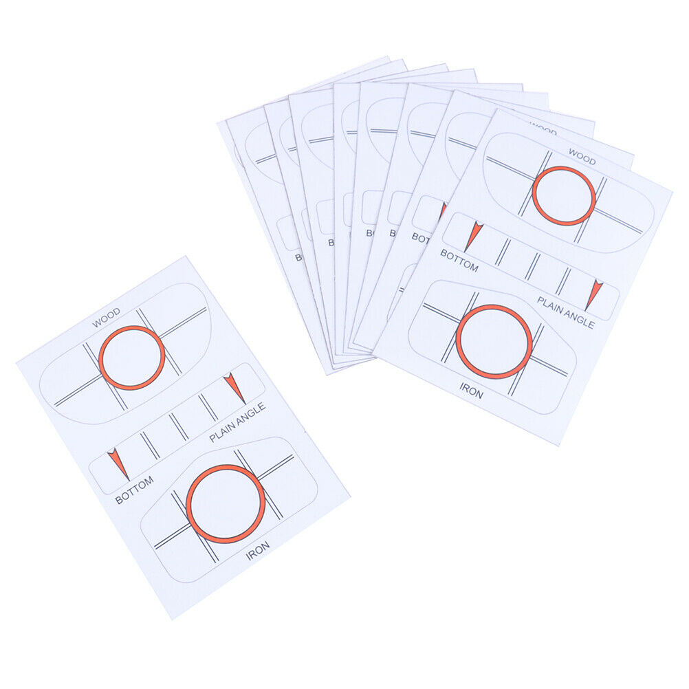 10 Sets Golf Impact Tapes Labels Training Aids Recorder Kit Golf Training EBBDA