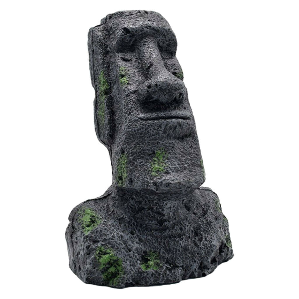 Aquarium Moai Easter Island Statues Lawn Planer Landscape Desktop Decoration