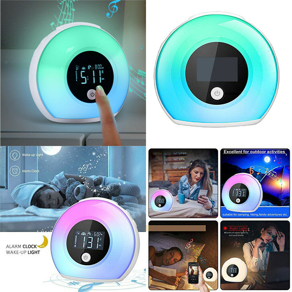 for Night Light with Bluetooth Speaker 5 Color Changing Bedside Lamp Gifts