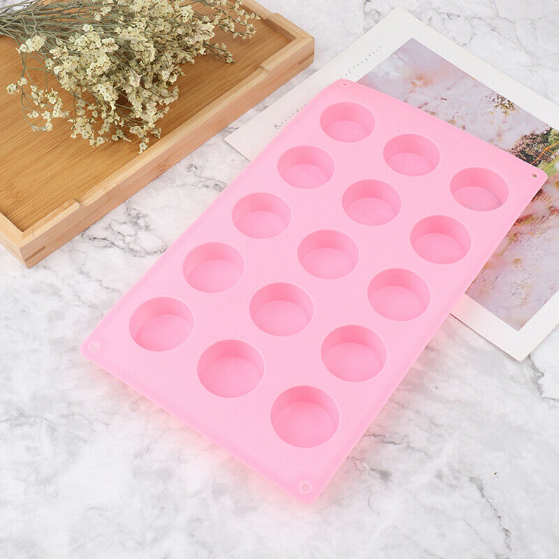 15-Oval Cake Mold Cookie Mould Flexible Silicone Soap Mold Chocolate Mo.l8