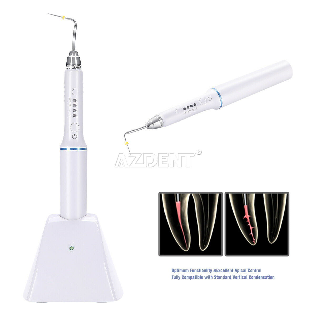 Cordless Dental Endo Obturation Pen Gutta Percha Endodontic Pen 4Pc Tips J1SS
