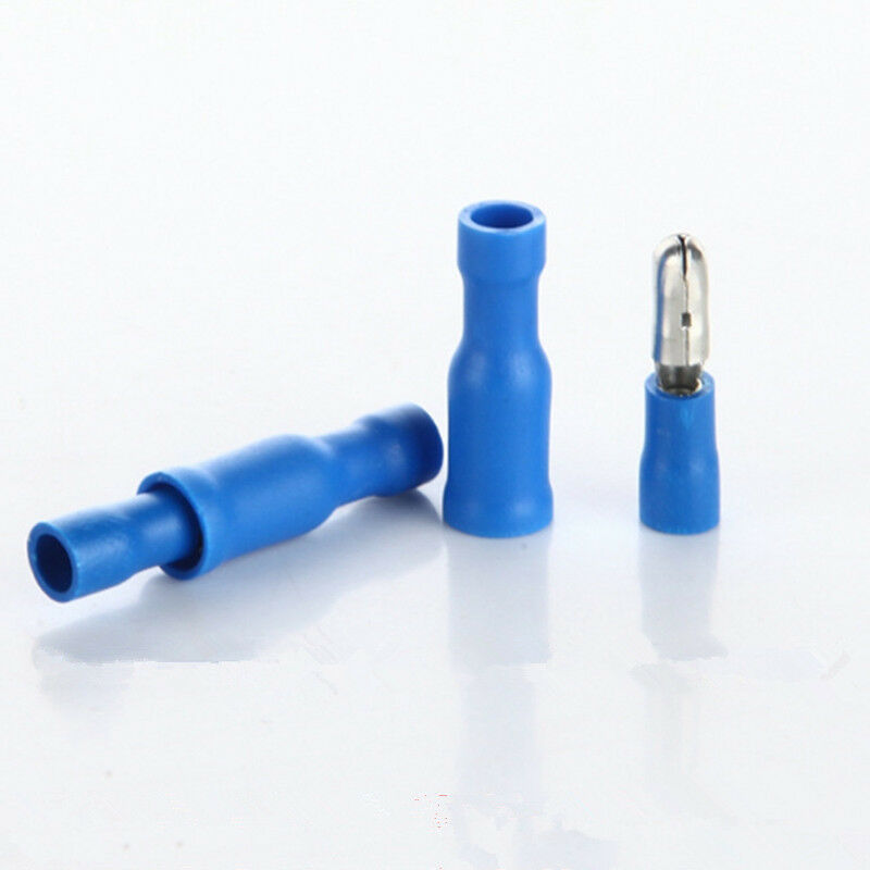 100PCS Female + Male Assorted Bullet Connectors 1.1mm to 2.6mm2/16-14awg Crimped