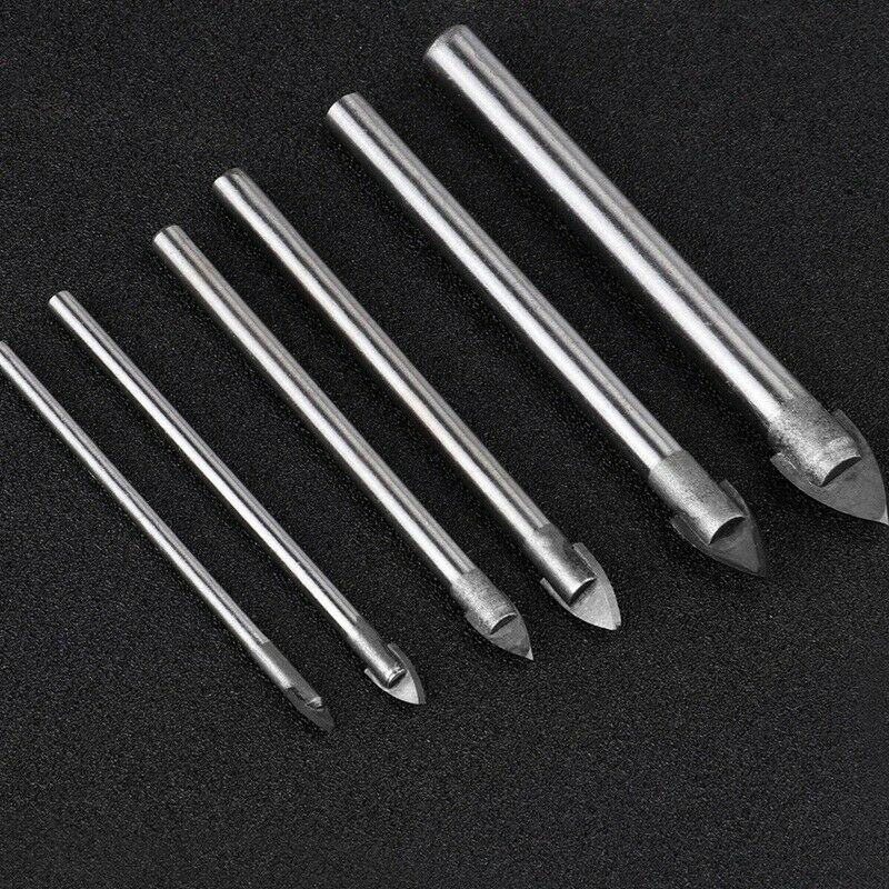 6Pcs 3-10Mm Ceramic Tile Bit Diamond Glass Hard Tiles Spade Drill Ground CarbiA8