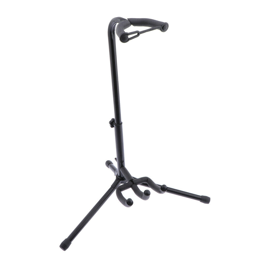 Foldable 3 Legs Instrumental Display Holder Iron Erhu Stand Bracket Black