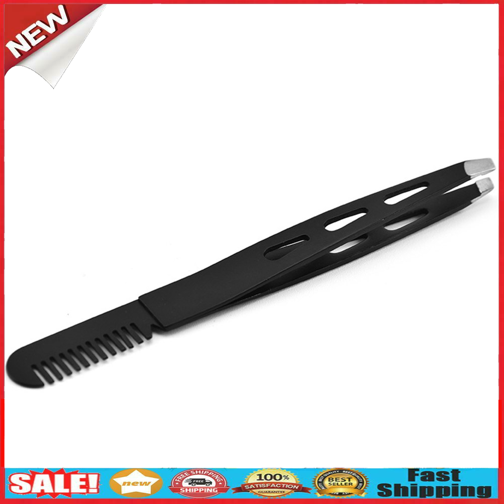Eyebrow Tweezer Hair Beauty Slanted Puller Stainless Steel Eyebrow Clips @