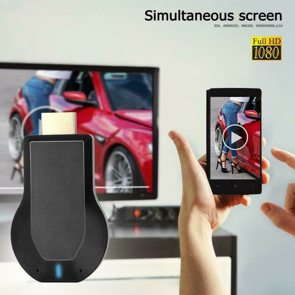 Wireless Display Receiver Dongle Screen Mirror 1080P HDMI TV Stick Airplay