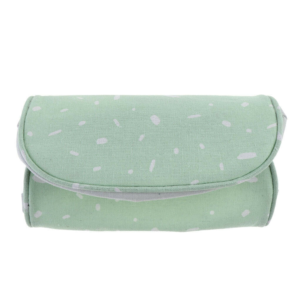 Travel Canvas Tissue Box Napkins Storage Holder for Home Car Light Green