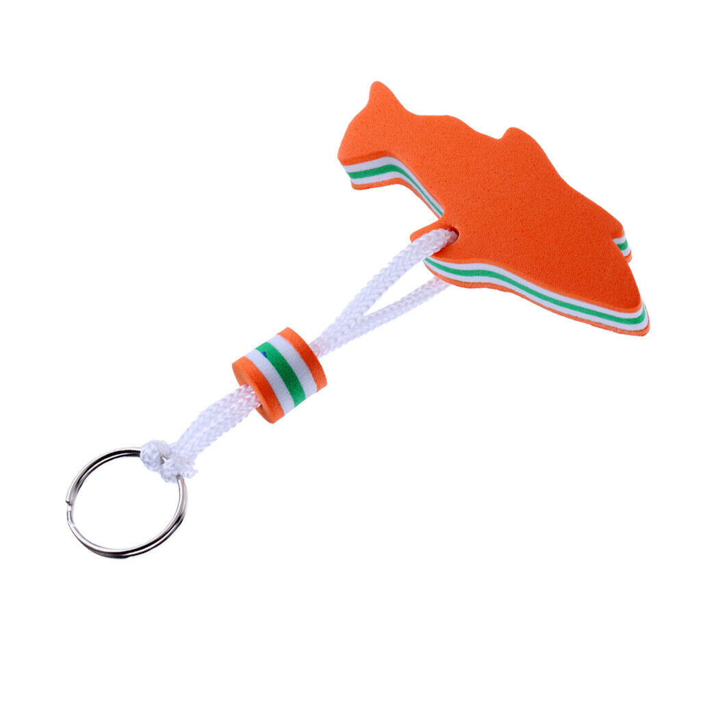 10Pcs Portable EVA Dolphin Shaped Water Floating Keyring Backpack Key Chain