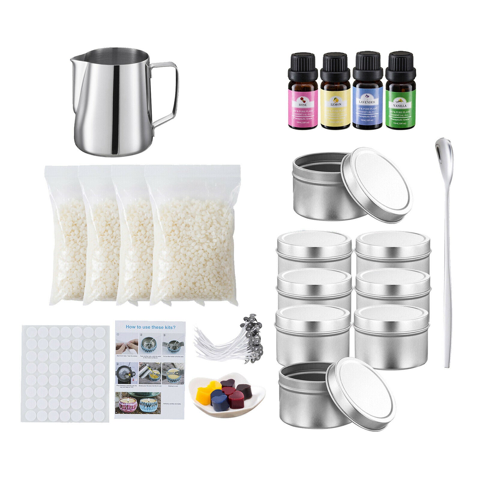 Candle Making Kit Pros DIY Supplies Melting Pot Pouring Pot Tealight Craft