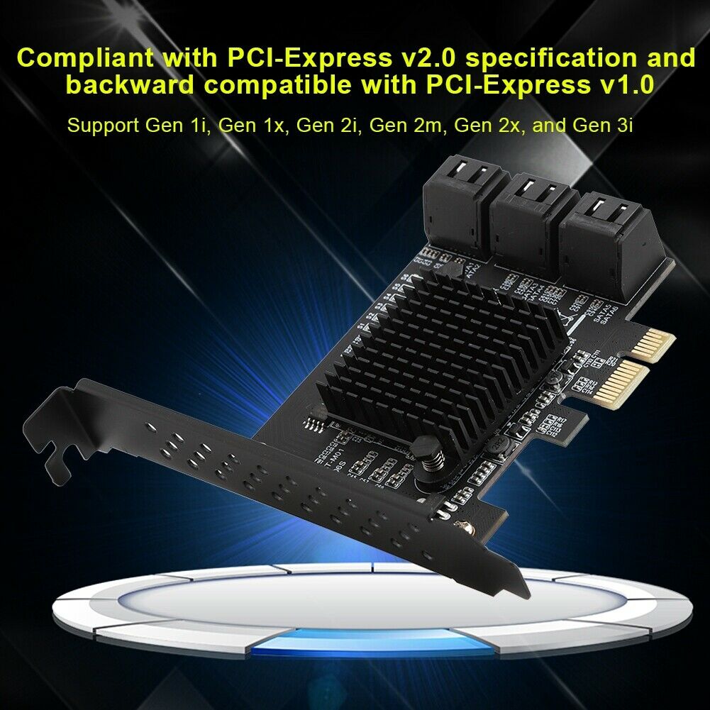 6-Port SATA 3.0 PCI Express Expansion Card Board Adapter for SATA 6G 3G 1.5G HDD