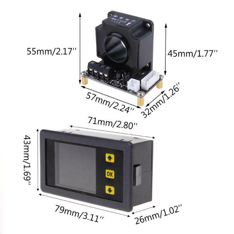 Digital Multimeter DC 0-90V 0-100A Voltmeter Ammeter Power Monitor w Hall Sensor